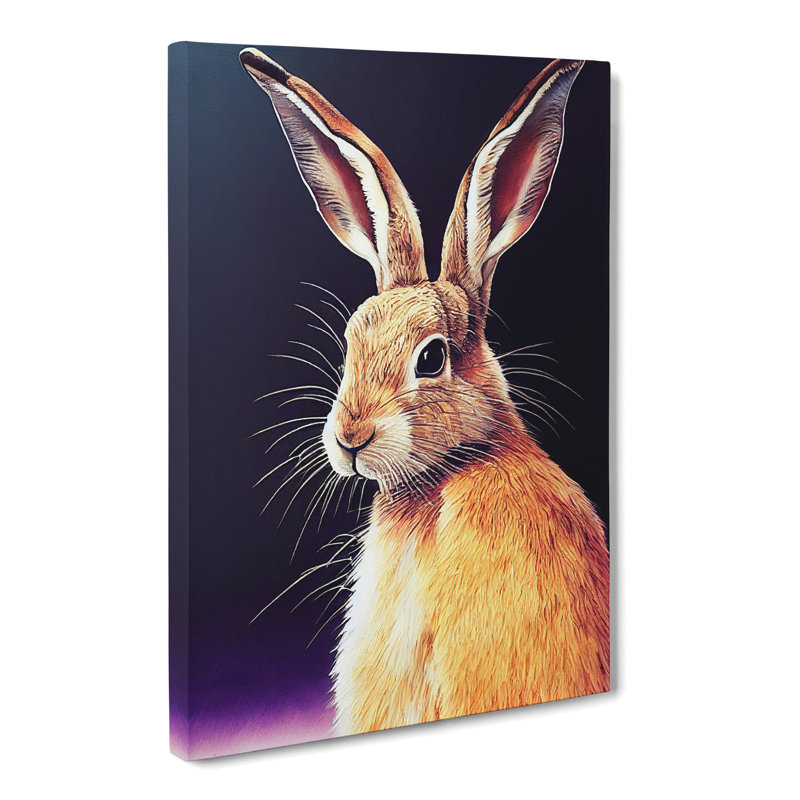 CAN-V0523-1131X Hare - Wrapped Canvas Print, 60cm H x 40cm W x 3cm D