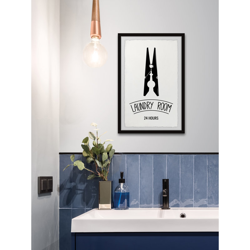 «Laundry All Day», impression sur cadre photo, H 12 po x l 8 po x P 1,5 po
