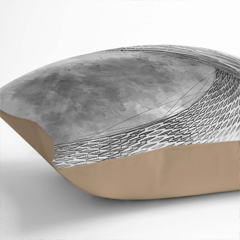 Square Throw Cushion, Stone, 55cm H x 55cm W x 20cm D