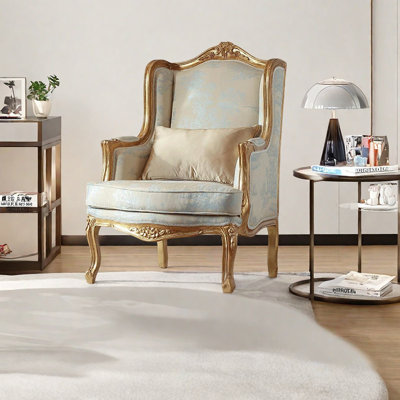 Light luxury style printed fabric lounge chair