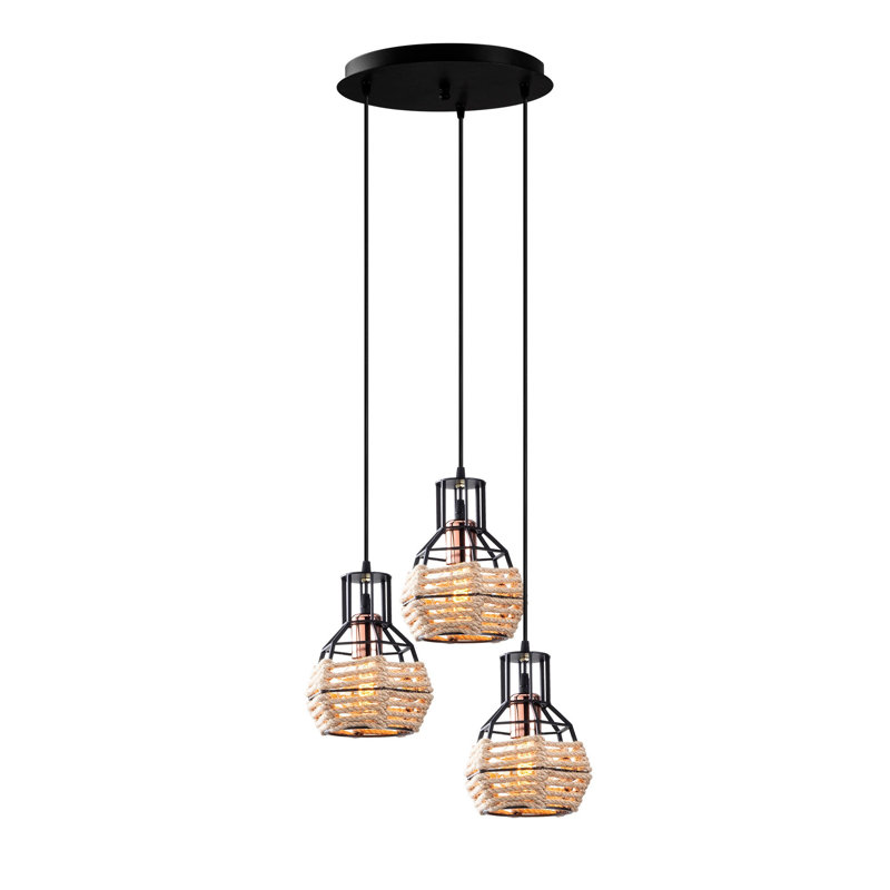 Luminaire suspendu géométrique à 3 lumières Hatherleigh