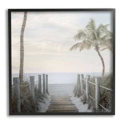 «Tropical Palm Tree Boardwalk Summer Beach Landscape» par Mike Calascibetta - photographie