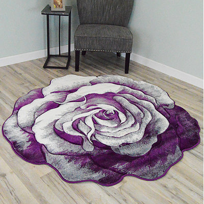 Tapis multicolore à motif floral Villani