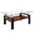 Crystal-clear Modern Coffee Table: Rectangular Tempered Glass Top With Mdf Layer | Transparent Elegance For Living Spaces