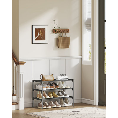12 Pair Stackable Shoe Rack