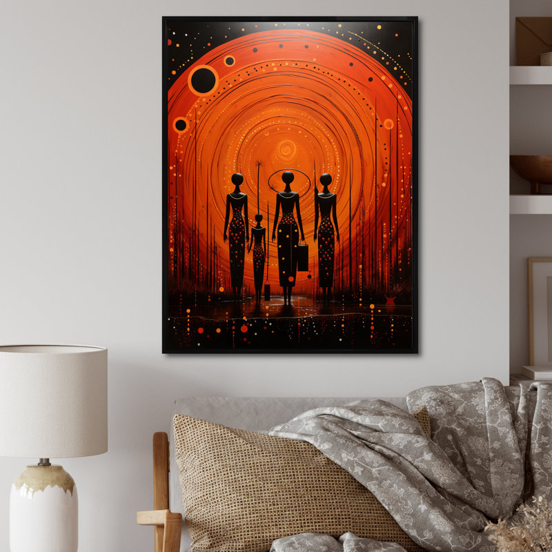 Mesta African Tribal Ancient Traditions III, reproduction d'art sur toile, H 32 po x l 24 po x P 1 po, Cadre flottant noir