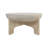 Balais 32 Inch Coffee Table, Mango Wood Drum Top, Classic Washed White