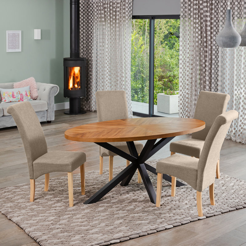 Soderquist 4 - Person Dining Set, Brown