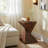 Modern Art Deco Hourglass Side Table - Weather-Resistant Indoor Outdoor End Table For Patio Office Bedroom-612081184