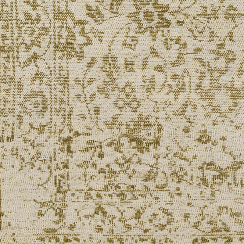 Tapis olive / kaki en laine noué à la main Andreana, Rectangle 2 pi x 3 pi