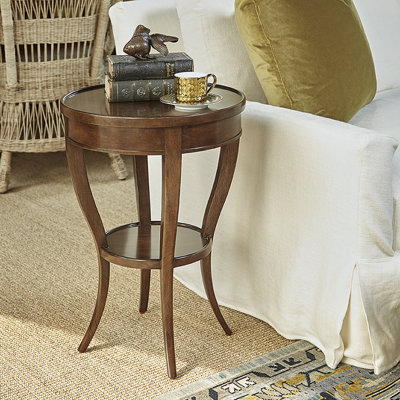 Solid Wood Tray Top End Table