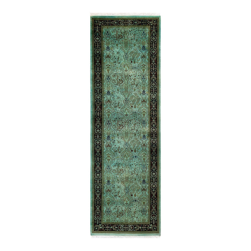 Fine Vibrance One-of-a-Kind 2' 6" X 8' 1" Hand Knotted Area Rug