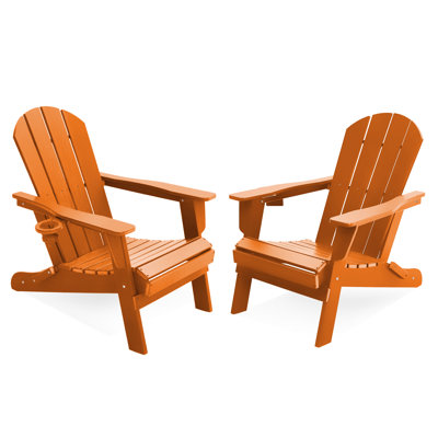 Folding Resin Adirondack Chairs (set Of 2)