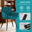 Velvet Dining Chair with Armrests and Wide Back-129158582