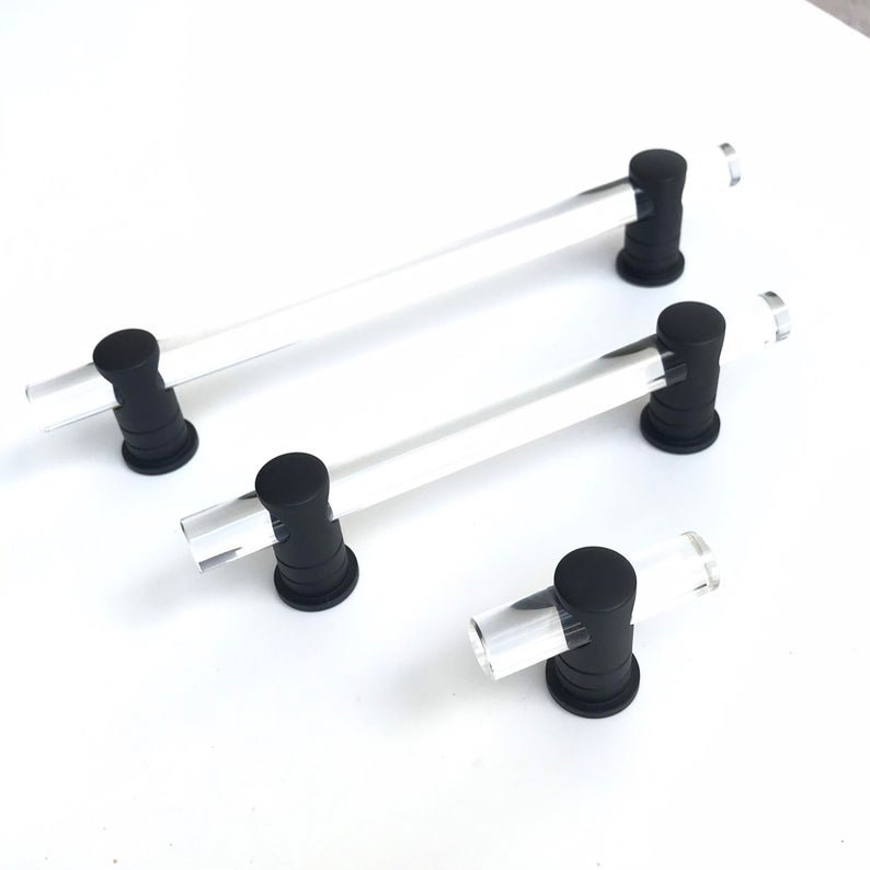 Luz 2" Lucite T-knob, Matte Black