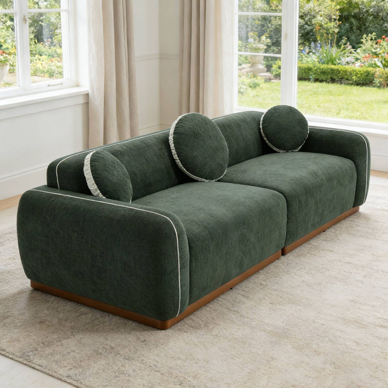 Canapé moderne moderne idéal pour les appartements et les réunions d'amis, Vert