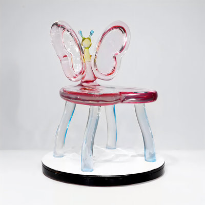 Creative transparent resin crystal butterfly chair