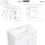 Meuble-lavabo moderne de 30 po avec lavabo en céramique et grand rangement blanc