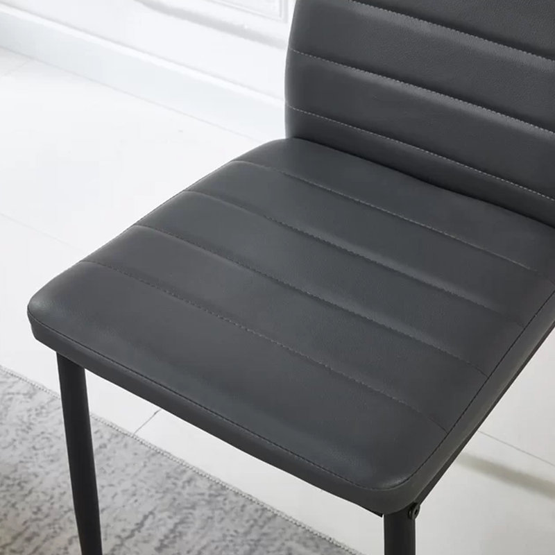 Chaise parsons Boriana, gris, Noir