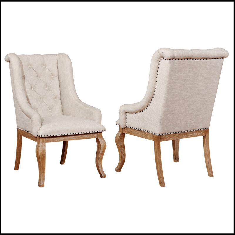 Ensemble de 2 chaises de salle à manger rembourrées Barley