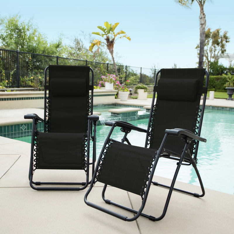 Fauteuil inclinable / pliable zéro gravité Pinedale, Noir