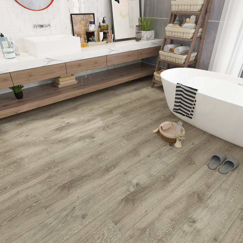 9" x 60" x 8.5mm Oak Click Lock WPC Luxury Vinyl Plank, Akaroa Ash