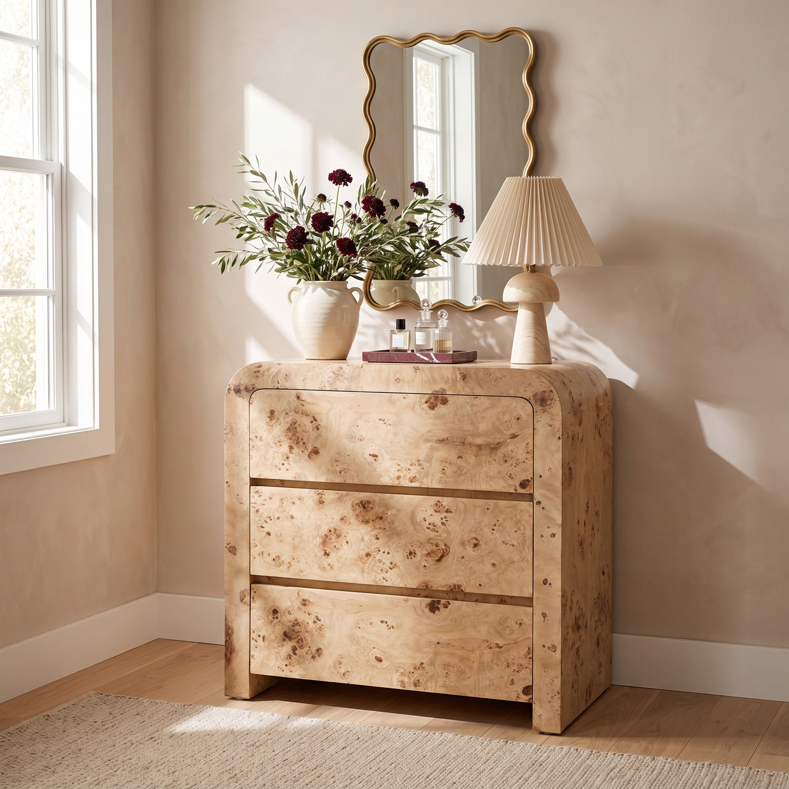 Cora 32" Burl Wood Dresser