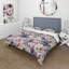 Ensemble de housse de couette à motif floral victorien mauve et blanc II-477106130