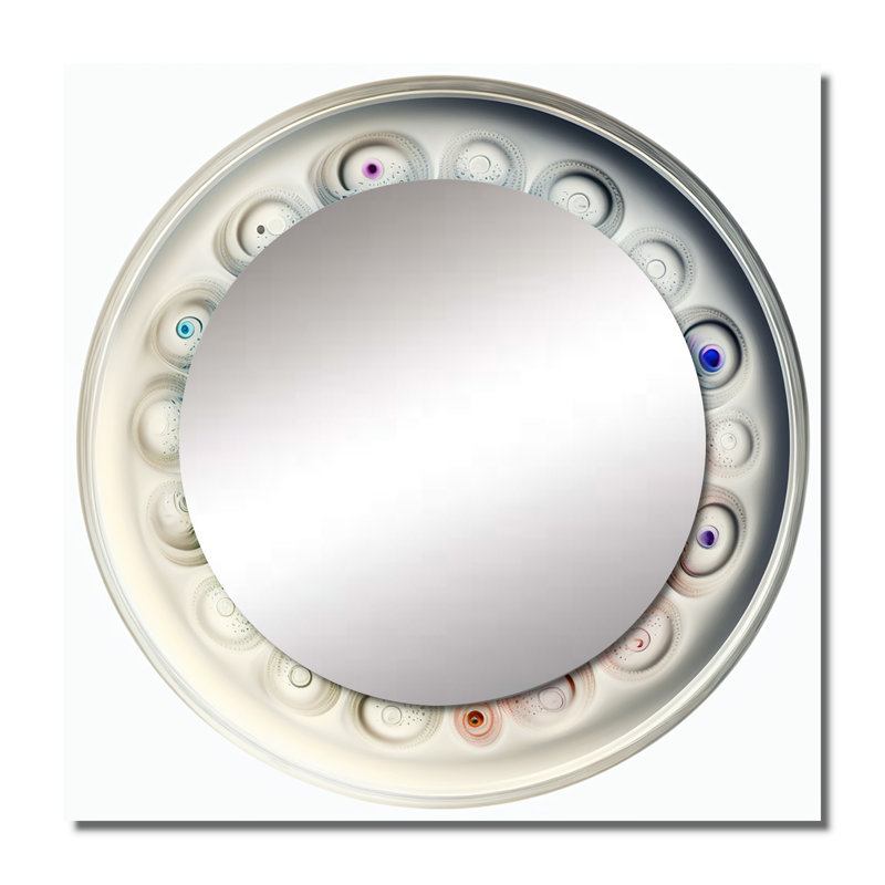 Erci - Miroir géométrique carré moderne pour salle de bain, 23 po x 23 po