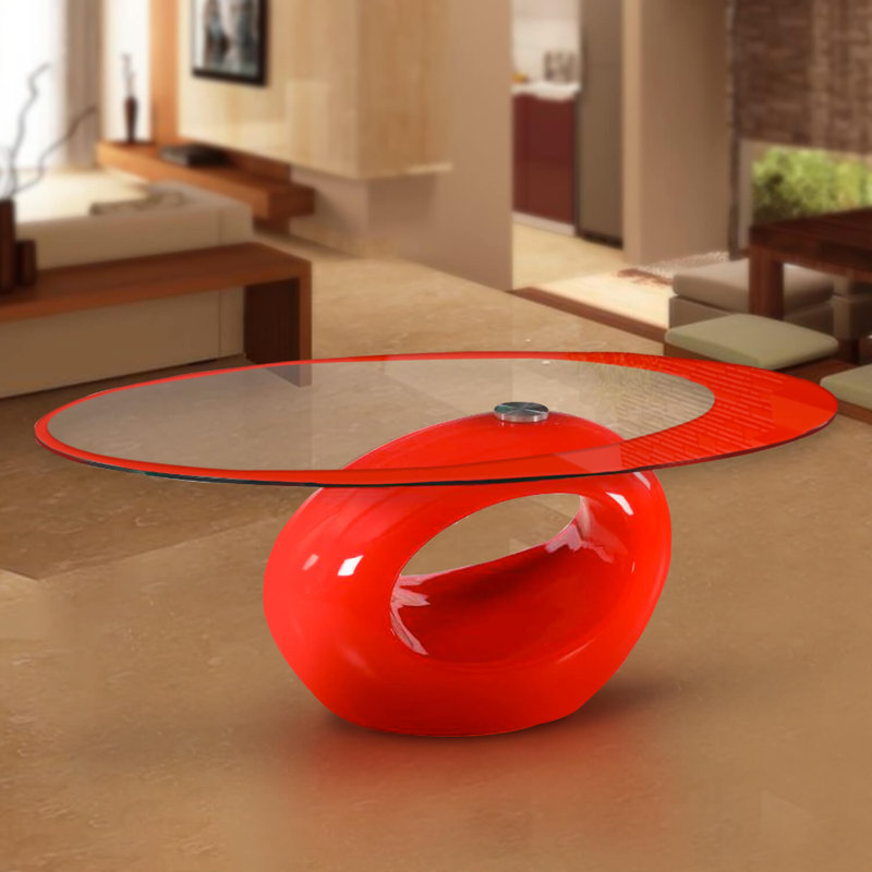 Table basse abstraite Cantu, Rouge, Rouge