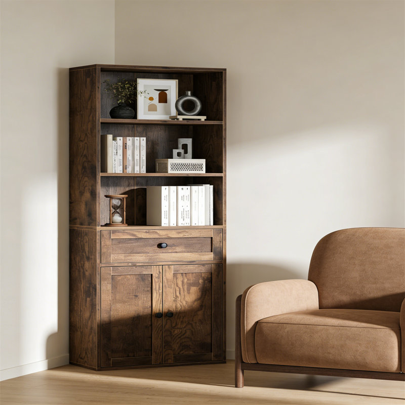 164.2cm H x 48cm W Standard Bookcase, Brown