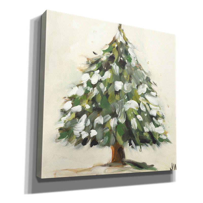 «Snowy Pine Tree» par Jenny Westenhofer, H 12 po x l 12 po x P 0,75 po