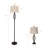Gimbya Wrought Iron Floor and Table Lamp Set with 3-Way Dimmable Lighting-876833960