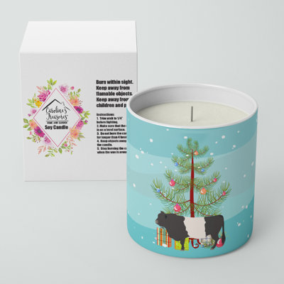 Pine / Christmas Tree Scented Jar Candle with Ceramic Holder