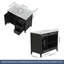 Meuble-lavabo simple autoportant de 54 po avec comptoir en marbre blanc entièrement assemblé 54 po