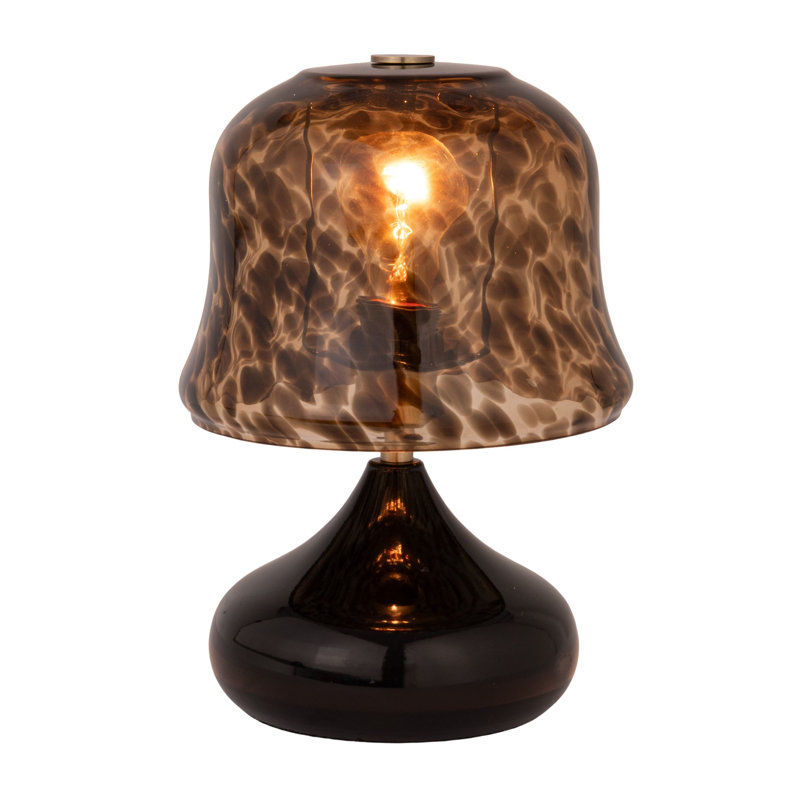Lampe de table tortue en verre et fer