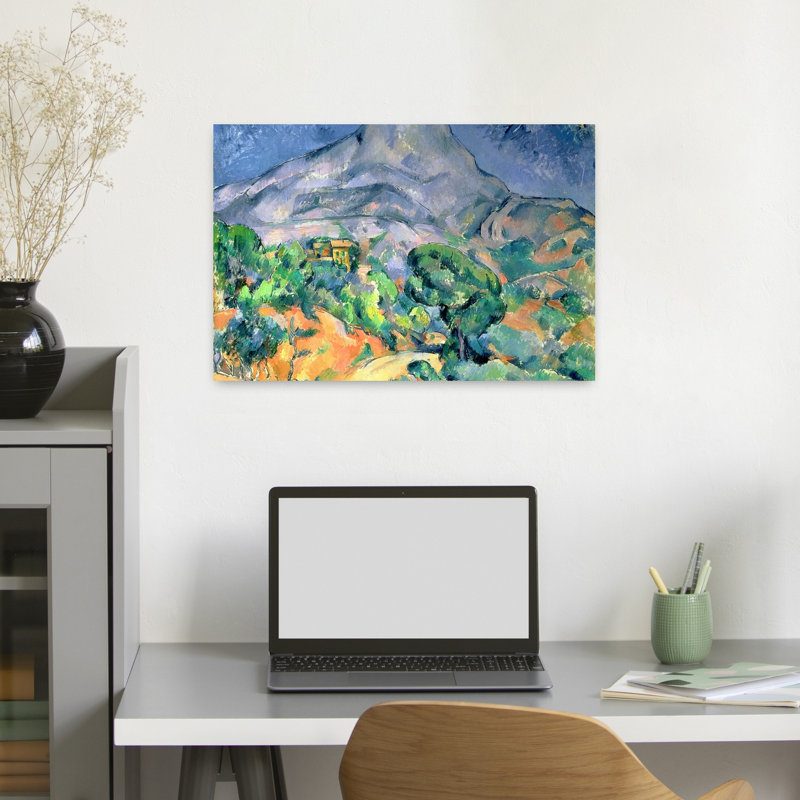 Mont Sainte-Victoire, France 1900 Impression d'art mural contemporain, H 16 po x l 24 po