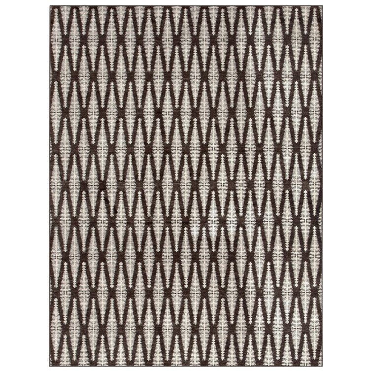 Viscose Geometric Indoor Rug