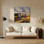 Art mural en métal beige Farm Farm Wagon-789616593