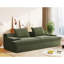Coussin de salon de 90 pouces de largeur - 4 places, mousse complète, velours côtelé doux, ergonomique, sans assemblage, assise ergonomique de 90 po de largeur,-243619995