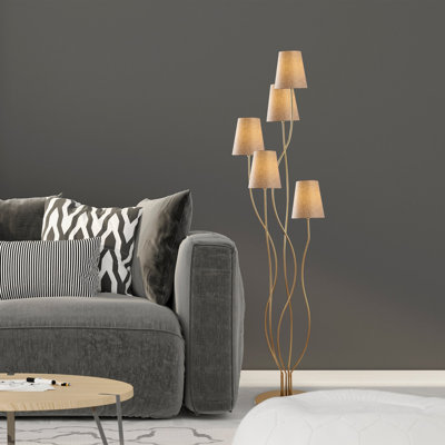 Giulio 17.29'' Black Tree Floor Lamp