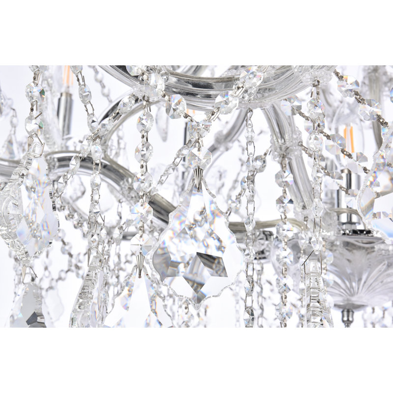 Stockard 28 - Light Chandelier, Chrome, Crystal (Clear), Royal Cut