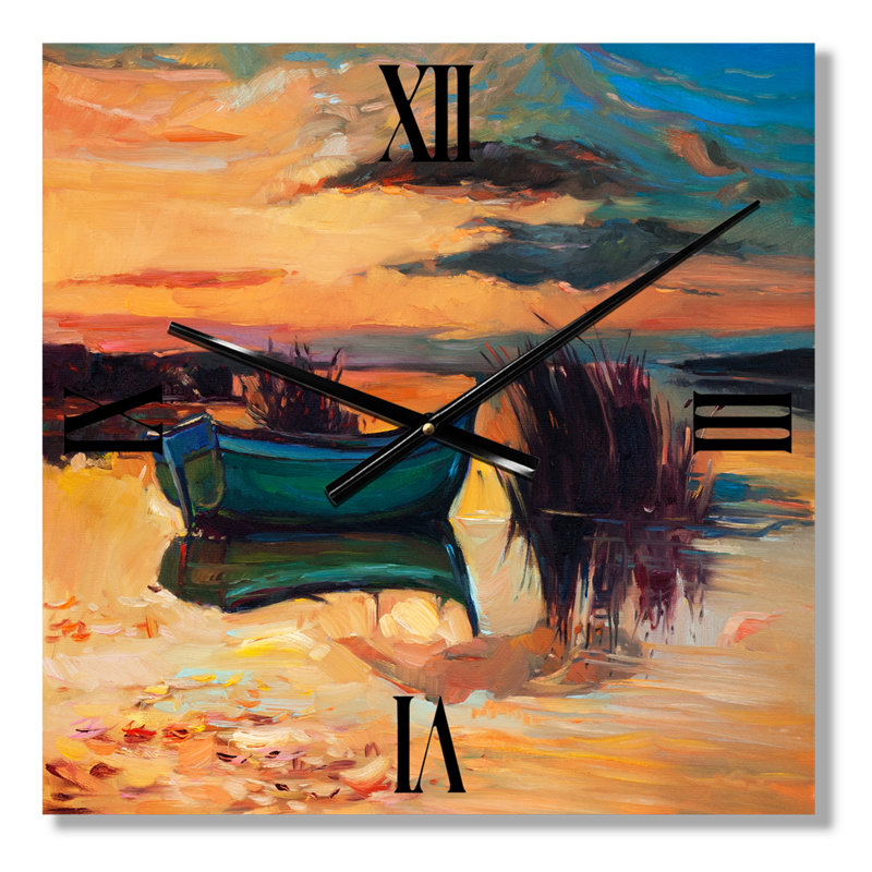 Horloge murale bateau pendant la lueur du lac I, Très grand