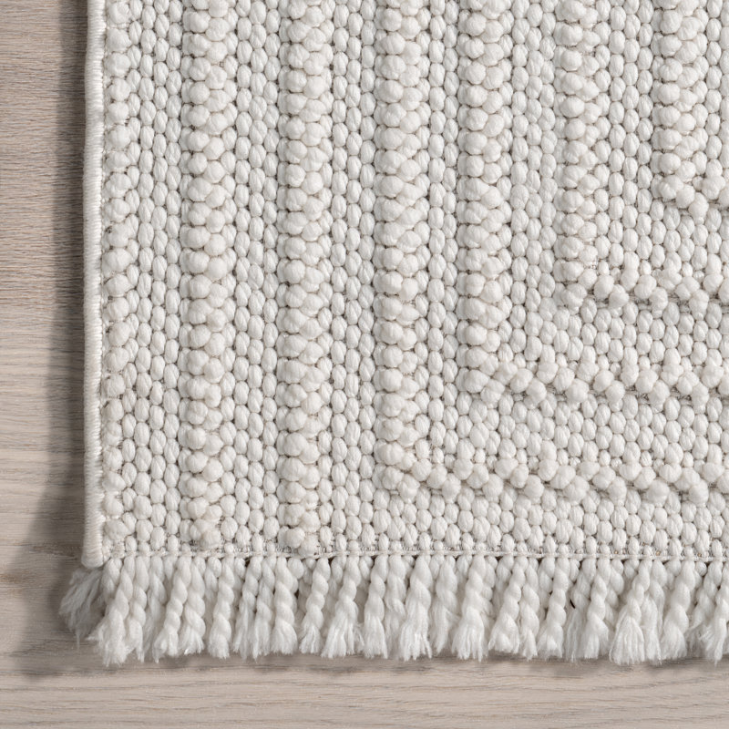 Tapis géométrique pour salle à manger Makena, Tapis de couloir 2 pi 8 po x 6 pi