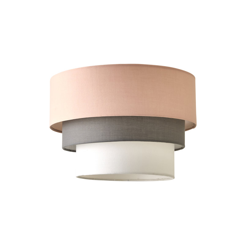 Aztec Drum Pendant Shade, Pink/Grey, 24" H x 30" W x 30" D