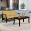 Ensemble de patio extérieur en teck pour deux personnes avec coussins et table d'appoint Polett-1778441823-1789999640-1789999646