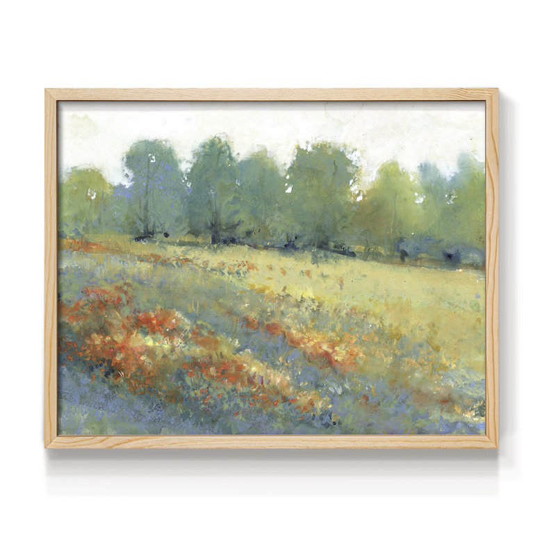 Paysage champêtre I - reproduction encadrée - réaménageable, Naturel, H 11 po x l 14 po