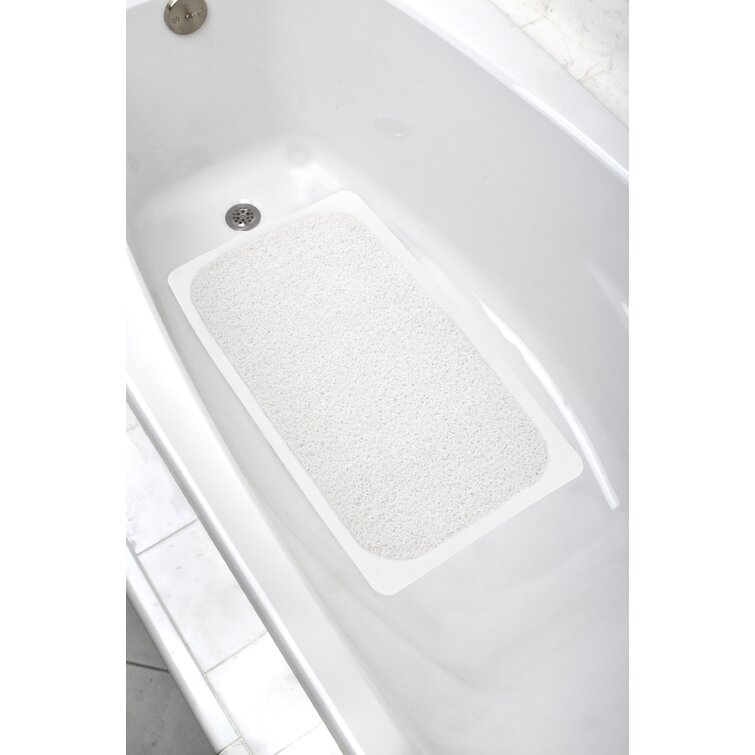 Shower Mat Bathtub Non Slip for Bathroom with Drain PVC Loofah