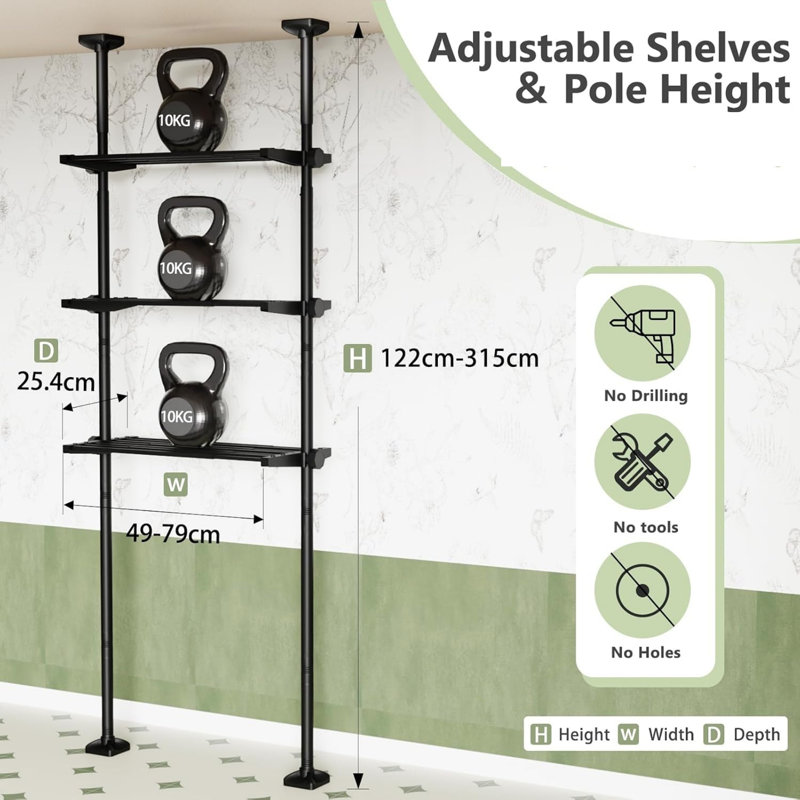 Freestanding Over the Toilet Storage