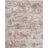 Abstract Area Rug in Brown/Ivory